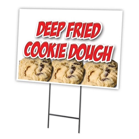 Signmission Deep Fried Cooki Dough Yard & Stake outdoor plastic coroplast window, C-1824 Deep Fried Cooki Dough C-1824 Deep Fried Cooki Dough